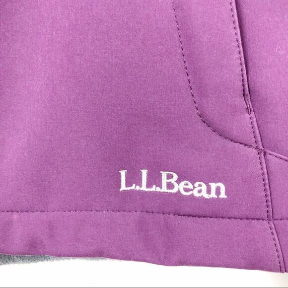 L.L. Bean Nylon Purple Full Zip Jacket Fleece Lined Size Small Pockets - Picture 6 of 13